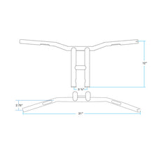 Tyson XL Pullback 12" Bars | Black Throttle by Wire