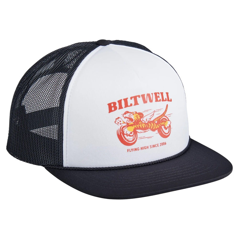 BW80021056 TIGER TRUCKER HAT BLACK/WHITE