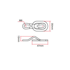 DRC TIE DOWN HOOK POINTS | SWIVEL | 2 PCS