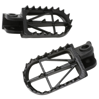 DRC FOOTPEGS WIDE HIGH +5mm | CRF250/450'02-,CRF150R'07-,CR125/250'02-,CRF250L | 50mm CrMo BLACK