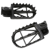 DRC FOOTPEGS WIDE HIGH +5mm | CRF250/450'02-,CRF150R'07-,CR125/250'02-,CRF250L | 50mm CrMo BLACK