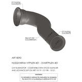 LV LINK PIPE (CAT ELIM.) | STAINLESS | SVART / VIT 401 '18>'19 (comp w orig. & LV exhaust)