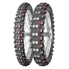 TERRA FORCE MX MED-HARD | 100/90-19 57M MOTOCROSS RED &amp; GREEN STRIPE
