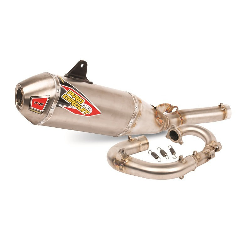 YZ450F 23-25 / WRF 24-25 T6 PRO BC SYSTEM | Ti SILENCER, Ti End Cap, S/Less Tubing 2026 FIM / MA Legal