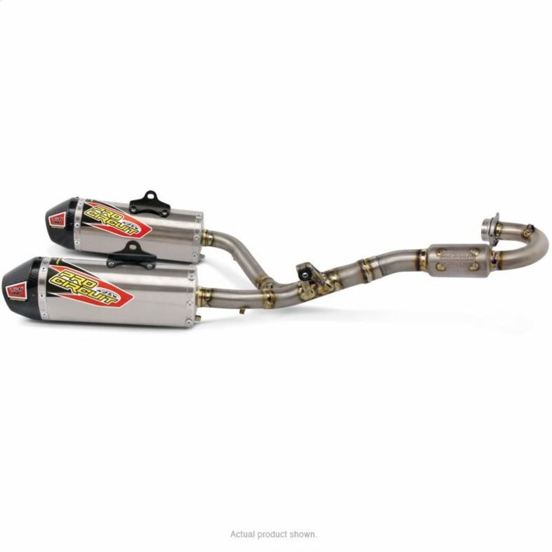 CRF250 14-17 Ti-6 DUAL PRO SYS | Carbon End Cap, Full Titanium System, FIM legal $#$