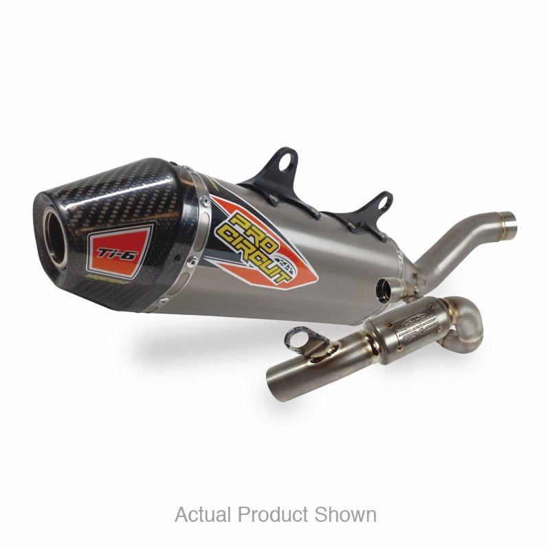 250-350SXF/ FC250-350 23-25 Ti-6 STD | System, Carbon End Cap, Full Ti Sys, US spec not MA Legal