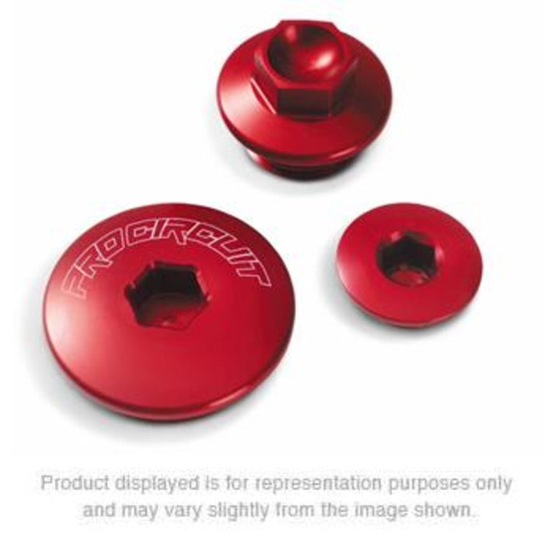 KX450F 06-15, 19-25 / KX250F 11-25 | ENGINE PLUG KIT, 3 PLUGS (RED ANODISED)
