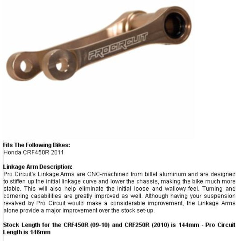 CRF450R 2011 LINK ARM | 145MM (STOCK 143) $#$