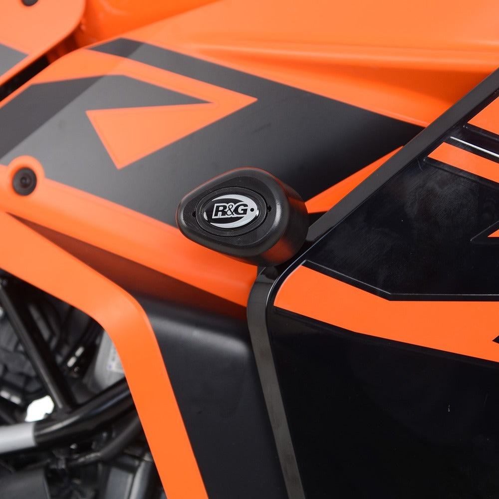 Frame Sliders AERO No-Cut KTM RC125/200/390 '22- BLACK