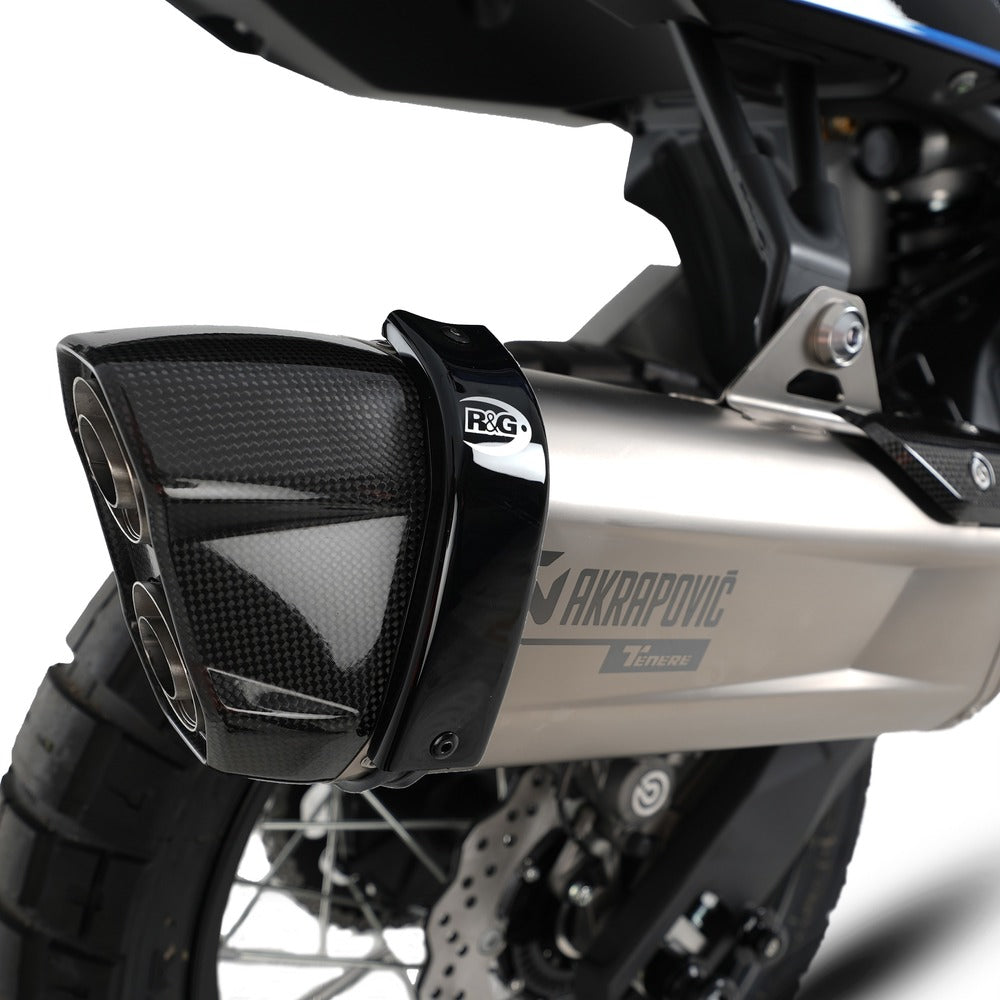 Muffler Protector T7, R1, R25/R3, MT-10, ZX-10R, Vers 300, CBR1000RR, F750/850GS w Akra, RE Him, 390Adv, Spd Trip 1200