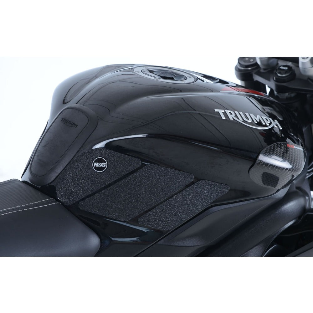 Tank Traction Grips BLACK Triumph 675 Daytona / Street Triple '13-'22
