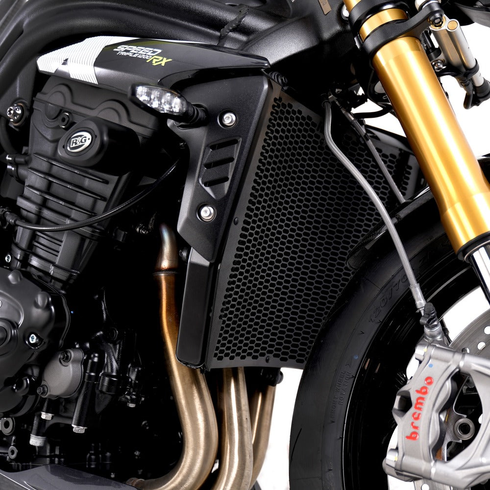 PRO Radiator Guard Trmph Street Triple 765RS/Street Triple 765R / Street Triple 765 Moto2 '23- / Speed Triple 1200RR '22- / Speed Triple 1200RS '21- /Speed Triple 1200RX '25- & Street Triple 765 RX '26-