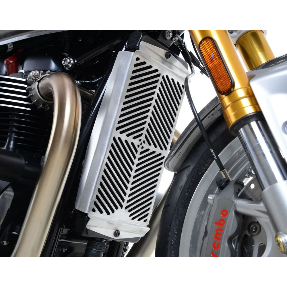 Stainless Steel Radiator Guard Trmph Thruxton 1200/R '16-, Speed Twin 1200 '19-'21, Scrambler 900 Ã¢â‚¬â„¢23- & Speed Twin 900 '22-