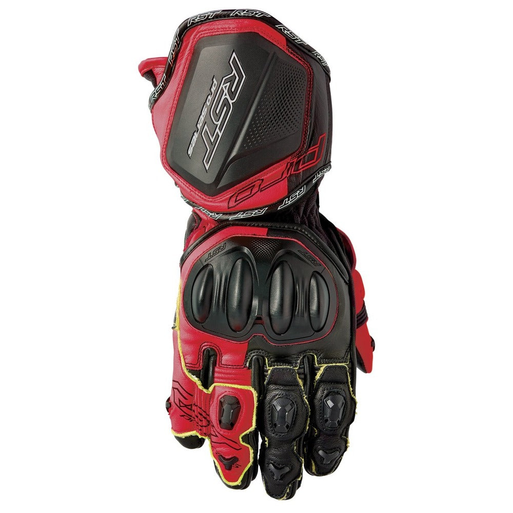 RSGS3715 PRO SERIES GP D30 CE KANGAROO RACE GLOVES BLACK RED