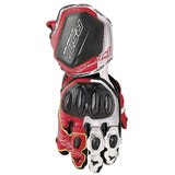 PRO SERIES GP D30 CE KANGAROO RACE GLOVES RED WHITE