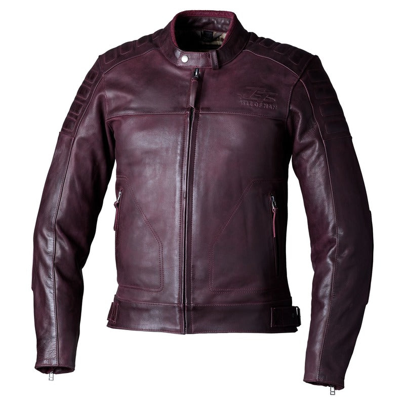 RSJL3156 IOM TT BRANDISH 2 CE LEATHER JACKET OXBLOOD (03)