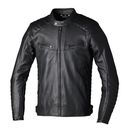 ROADSTER 3 CE VENTED LEATHER JACKET BLACK