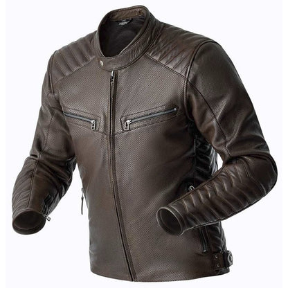 RSJL3638 ROADSTER AIR D30 CE LEATHER JACKET BROWN