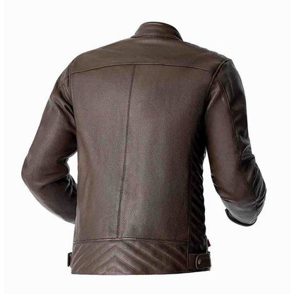 RSJL3638 ROADSTER AIR D30 CE LEATHER JACKET BROWN