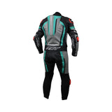 PRO SERIES EVO CE MENS LEATHER SUIT BLACK-GREY-TEAL
