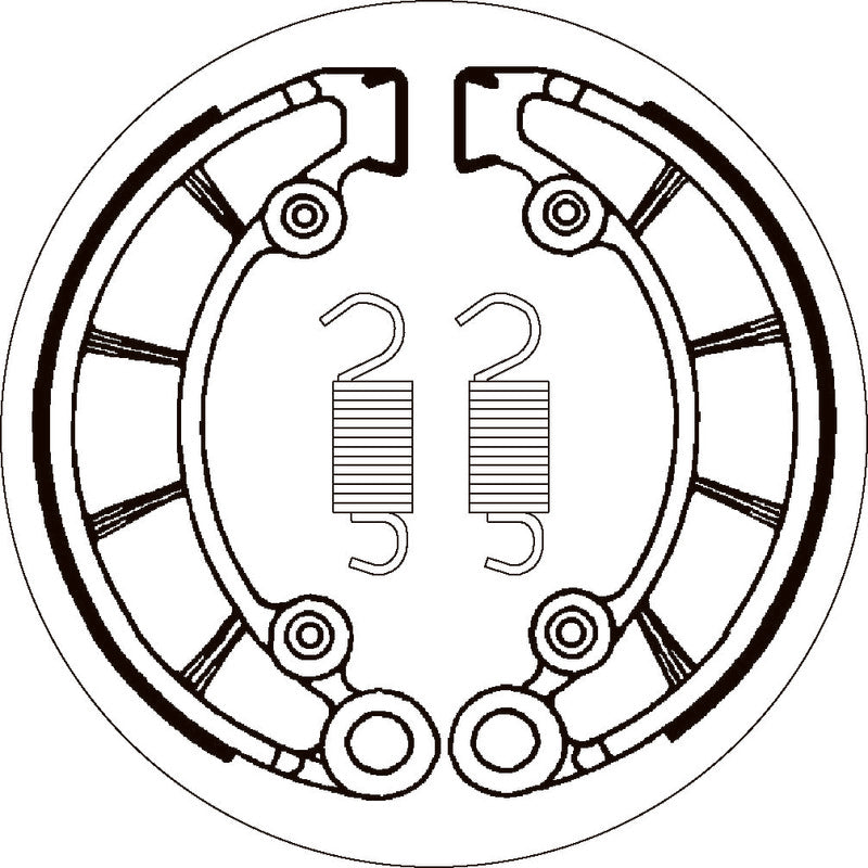 SBS 2072 BRAKE SHOES | WITH SPRINGS