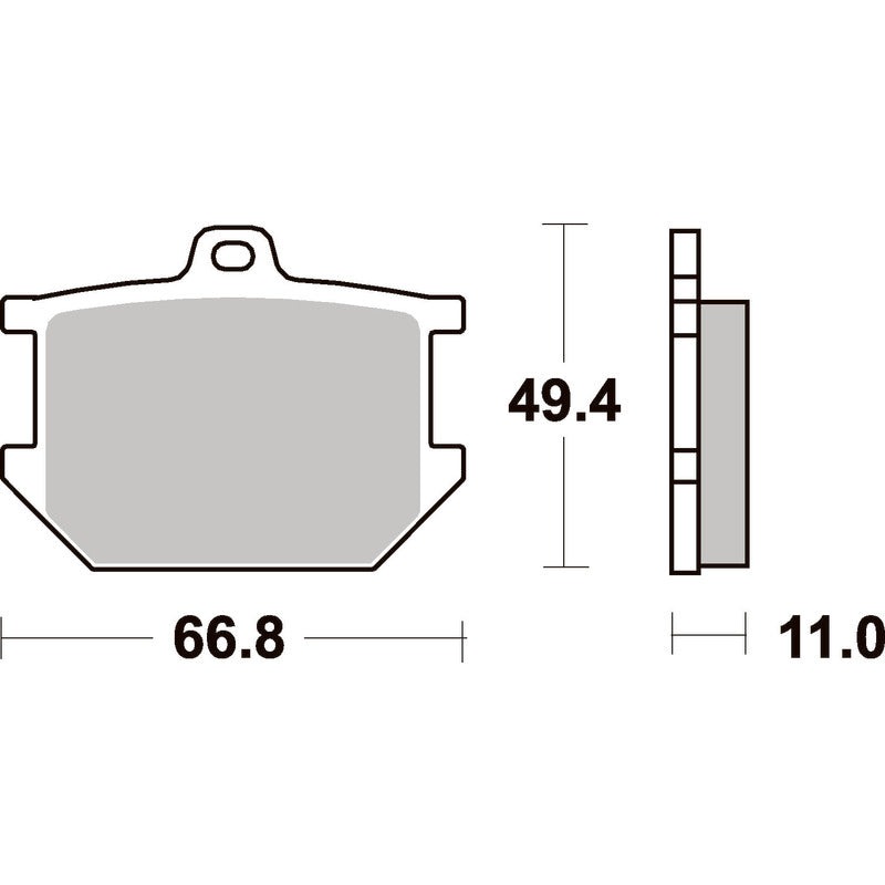 SBS 507HF FRONT/REAR PADS | CERAMIC STREET