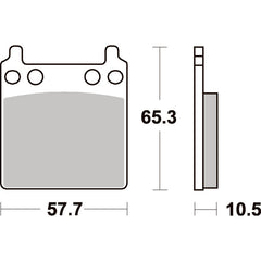 SBS 509HF FRONT/REAR PADS | CERAMIC STREET