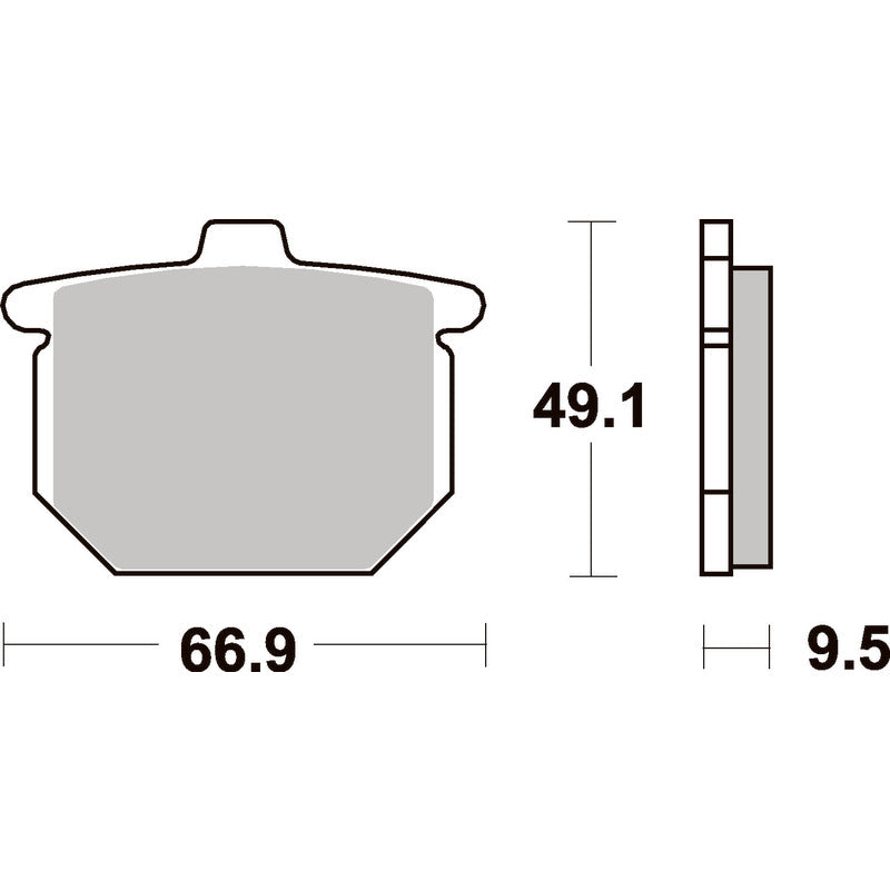 SBS 517HF FRONT/REAR PADS | CERAMIC STREET