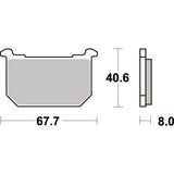 SBS 539HF FRONT/REAR PADS | CERAMIC STREET
