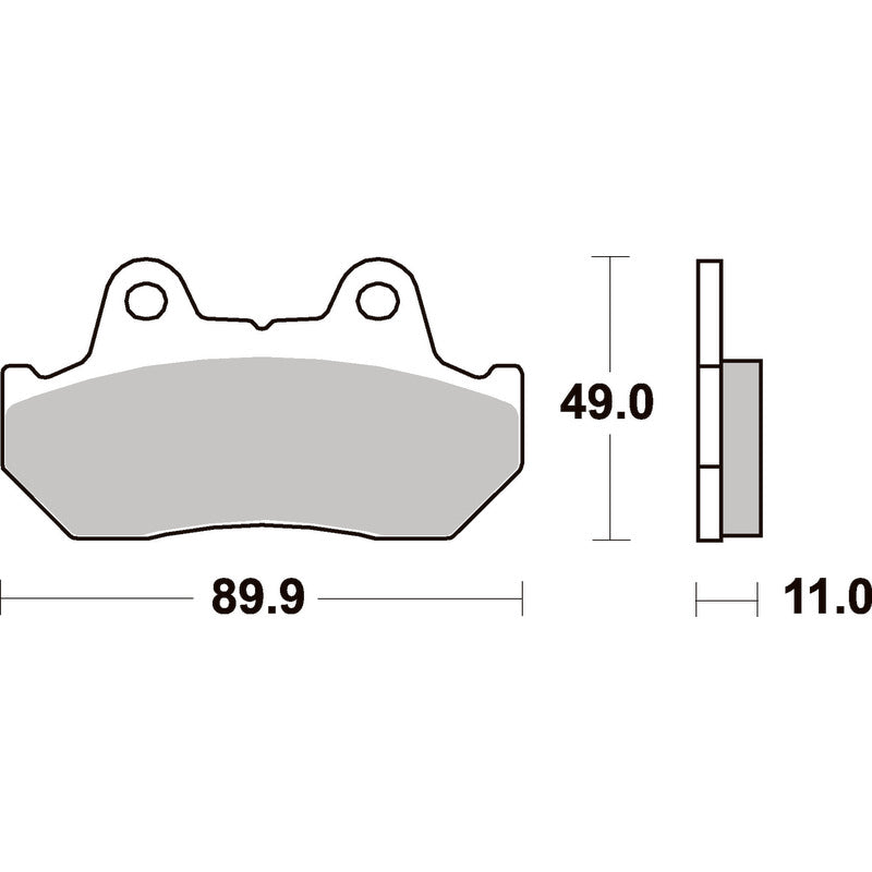 SBS 542RQ REAR PADS | CARBON TECH RACE