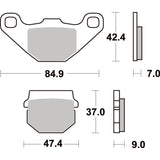 SBS 544SI FRONT/REAR PADS | SINTER OFF ROAD