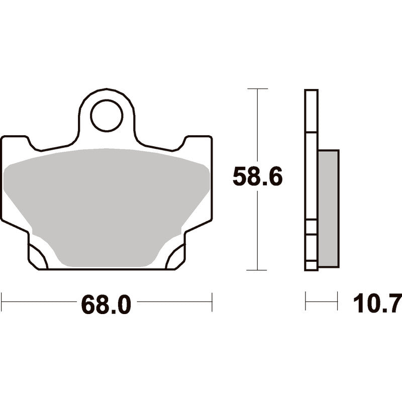 SBS 550HF FRONT/REAR PADS | CERAMIC STREET