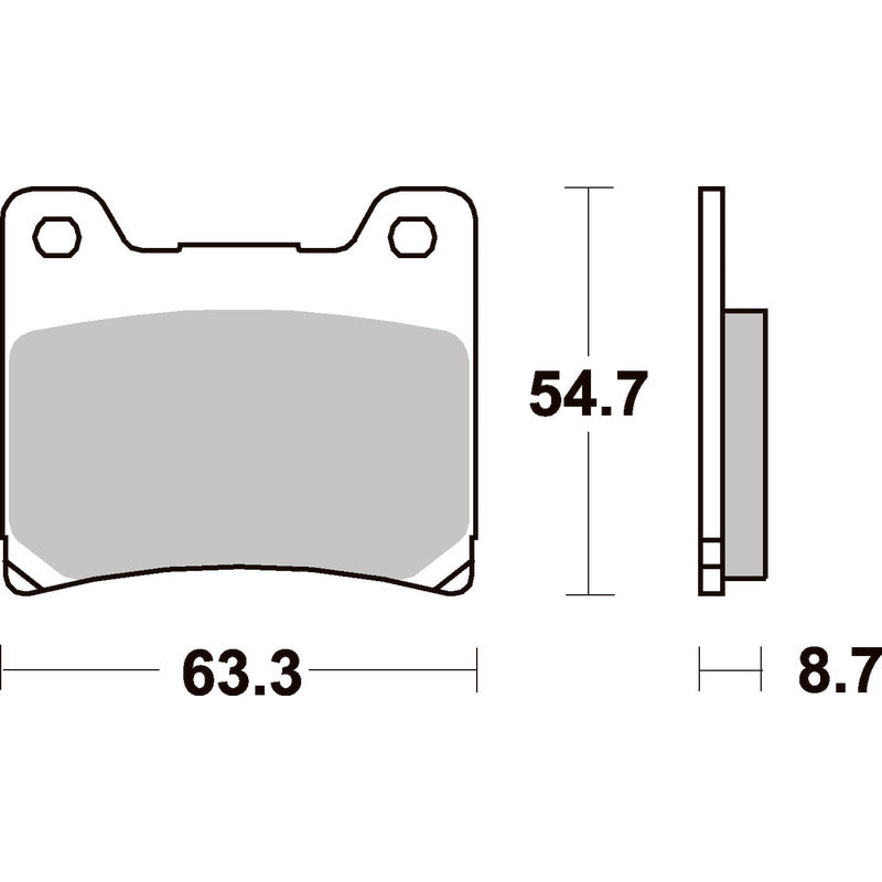 SBS 555HS FRONT PADS | SINTER STREET
