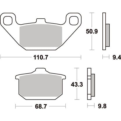 SBS 557HF Front/Rear Pads | Ceramic Street