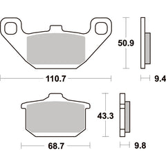 SBS 557HF FRONT/REAR PADS | CERAMIC STREET