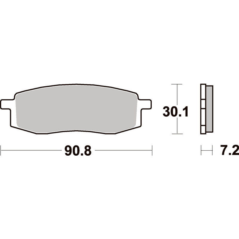 SBS 580SI FRONT/REAR PADS | SINTER OFF ROAD