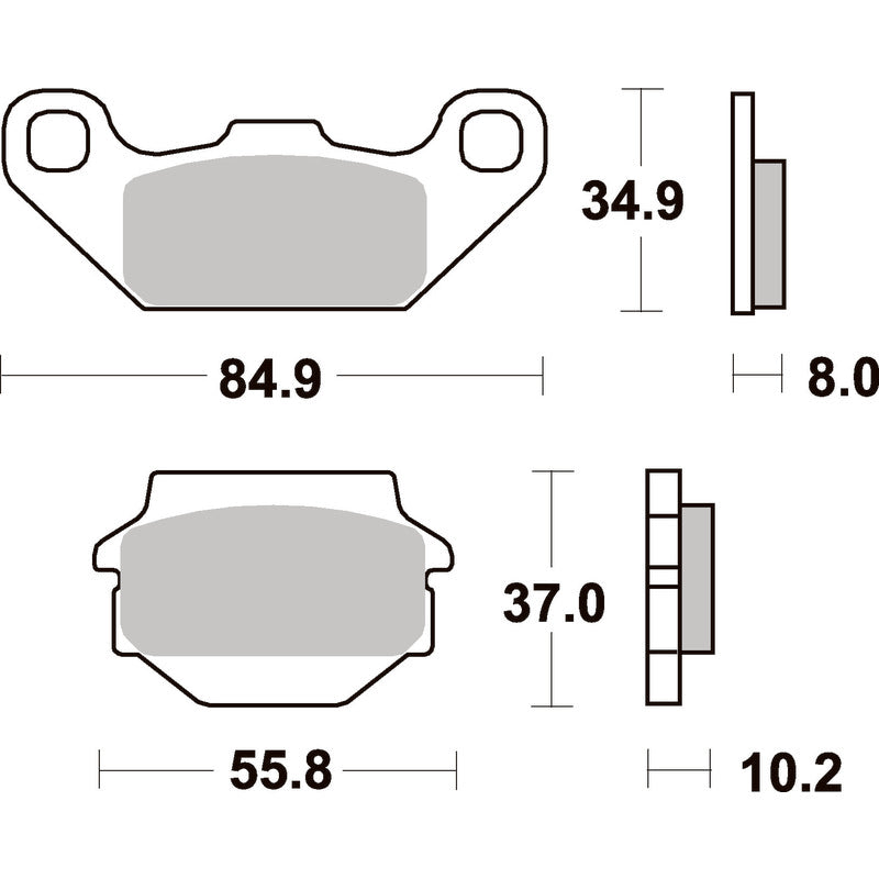 SBS 591SI Front/Rear Pads | Sinter Off Road