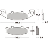 SBS 597HF FRONT/REAR PADS | CERAMIC STREET