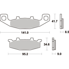SBS 597LF REAR PADS | CERAMIC STREET >> SB597HF