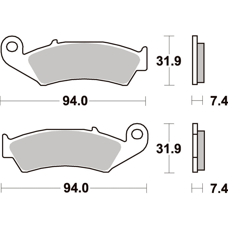 SBS 603SI FRONT/REAR PADS | SINTER OFF ROAD