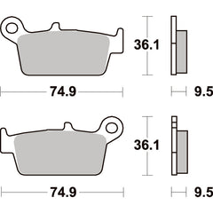 SBS 604HF REAR PADS | CERAMIC