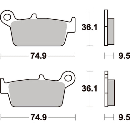 SBS 604SI FRONT/REAR PADS | SINTER OFF ROAD