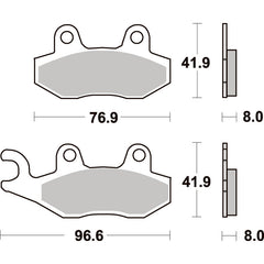 SBS 611HF FRONT/REAR PADS | CERAMIC STREET