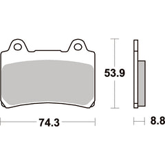 SBS 613HF FRONT/REAR PADS | CERAMIC STREET