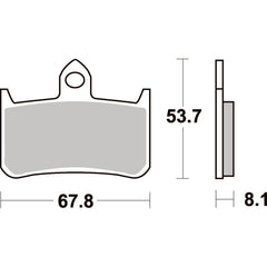 SBS 622HF FRONT/REAR PADS | CERAMIC STREET