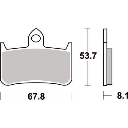 SBS 622RS FRONT PADS | SINTER SPORT / TRACK >> SB622RST