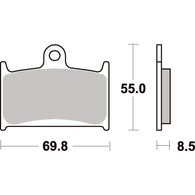 SBS 624DC FRONT PADS | DUAL CARBON RACE (RACE USE ONLY)