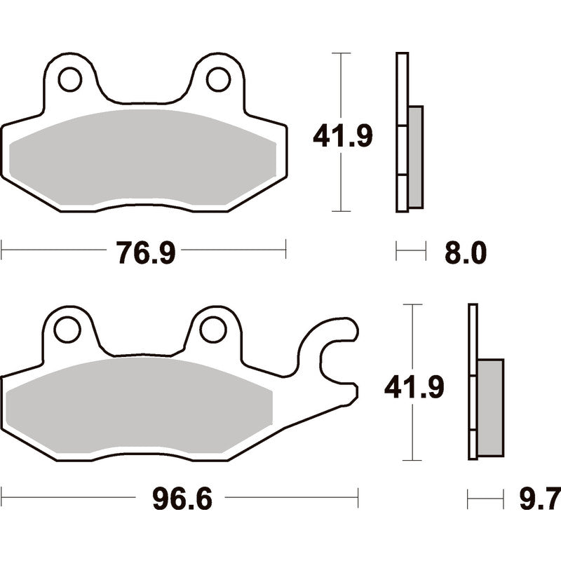 SBS 633LS REAR PADS | SINTER STREET