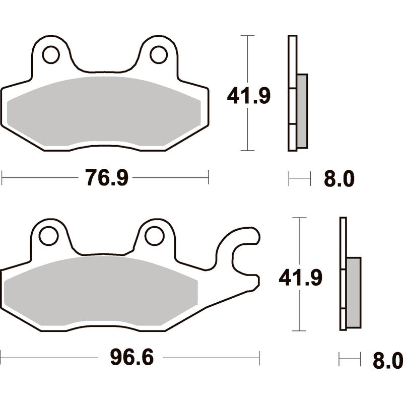 SBS 638DS-1 FRONT PADS | DUAL SINTER RACE DRC (FOR RACE USE ONLY)