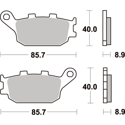 SBS 657RQ Rear Pads | Carbon Tech Race
